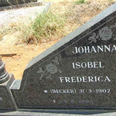 SCHOONWINKEL Hendrik Johannes 1905-1988 &amp; Johanna Isobel Frederick BECKER 1907-1994 