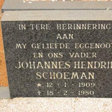 SCHOEMAN Johannes Hendrik 1909-1980