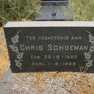 SCHOEMAN Chris 1882-1969