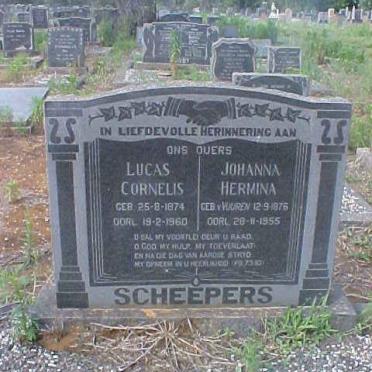 SCHEEPERS Lucas Cornelis 1874-1960 &amp; Johanna Hermina V. VUUREN 1876-1955