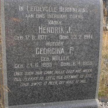 TERREBLANCHE Hendrik J. 1877-1944 &amp; Georgina F. MULLER 1877-1958