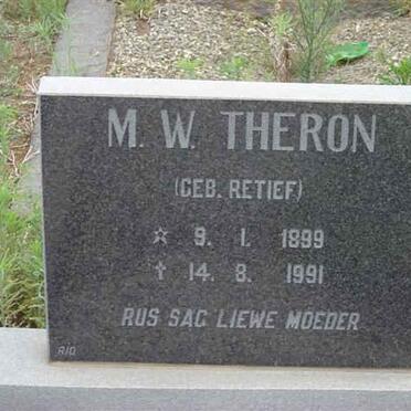 THERON M.W.  nee RETIEF 1899-1991