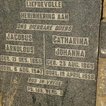 THERON Jacobus Arnoldus 1863-1947 &amp; Catharina Johanna 1869-1950