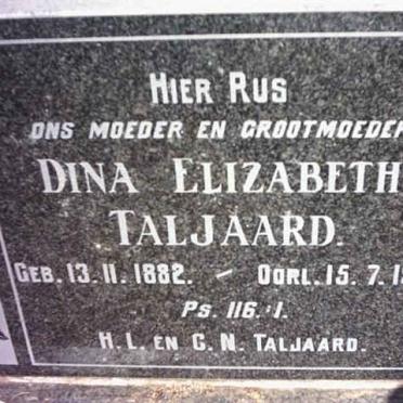 TALJAARD Dina Elizabeth 1882-1931