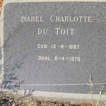 TOIT Isabel Charlotte, du 1887-1975