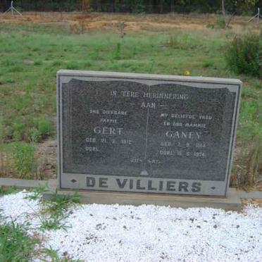 VILLIERS Gert, de 1912-1987 &amp; Ganey 1914-1974