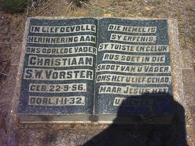 VORSTER Christiaan S.W. 1856-1932