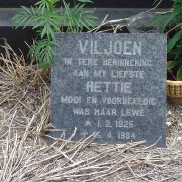 VILJOEN Hettie nee MASSYN 1925-1984