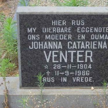 VENTER Johanna Catariena 1904-1986