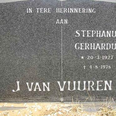 VUUREN Stephanus Gerhardus, J. van 1927-1978
