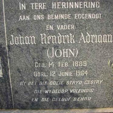 VILJOEN  Johan Hendrik Adriaan 1889-1964