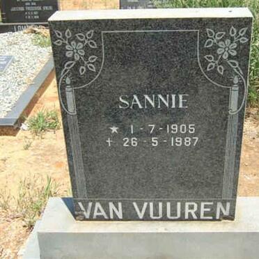 VUUREN Sannie, van 1905-1987