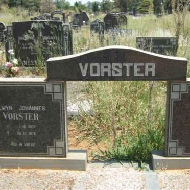 VORSTER Alwyn Johannes 1908 -1976 &amp; Susan Catherine MURRAY 1914-1984 
