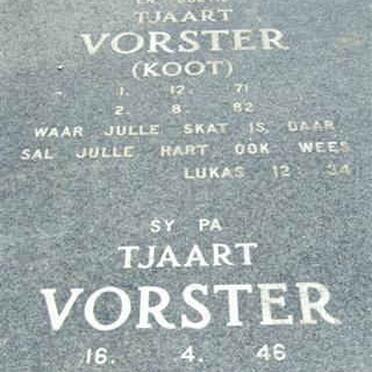 VORSTER Tjaart 1971-1982 :: VORSTER Tjaart 1946-1986