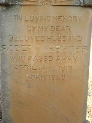 WEBSTER Robert 1848-1917