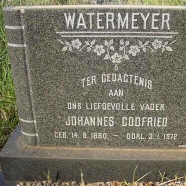 WATERMEYER Johannes Godfried 1880-1972