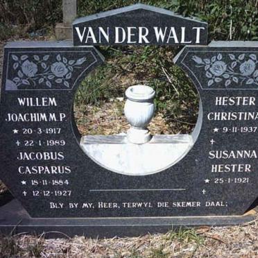 WALT Jacobus Casparus, van der, 1884-1927 :: VAN DER WALT Willem Joachim M.P. 1917-1989