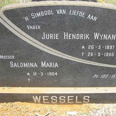 WESSELS Jurie Hendrik Wynand 1897-1965 &amp; Salomina Maria 1904-