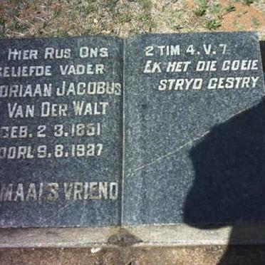 WALT Adriaan Jacobus, van der 1851-1927