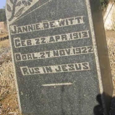 WITT Jannie, de 1913-1922