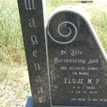 WAGENAAR Elsie M.P. 1900-1976