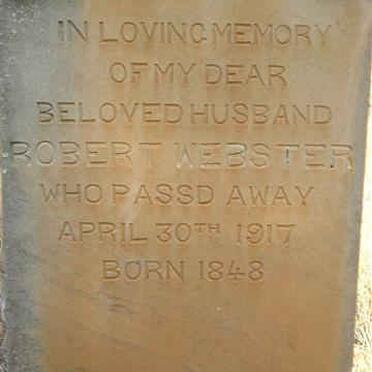 WEBSTER Robert 1848-1917