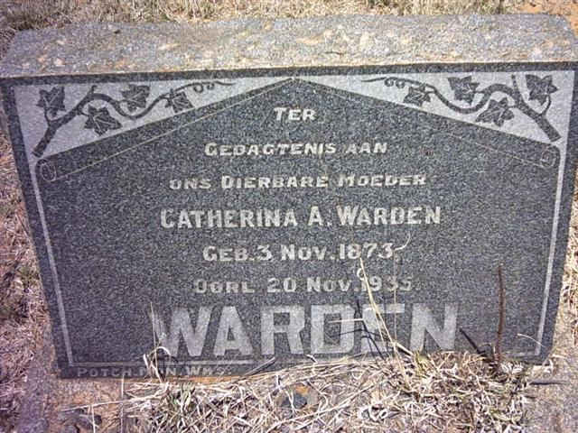 WARDEN Catherina A. 1873-1935