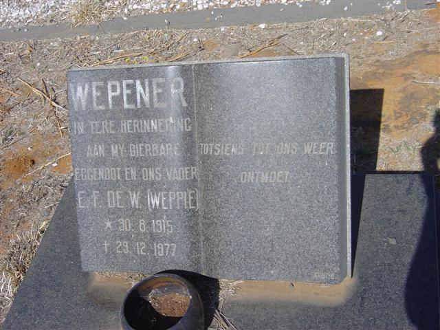 WEPENER E.F. de W 1915-1977