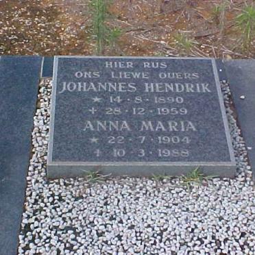 ? Johannes Hendrik 1890-1959 &amp; Anna Maria 1904-1988