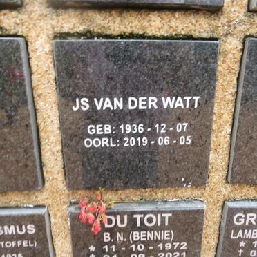 WATT J.S., van der 1936-2019