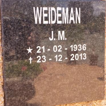 WEIDEMAN J.M. 1936-2013