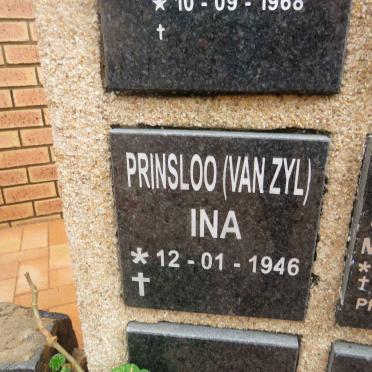 PRINSLOO Ina nee VAN ZYL 1946-
