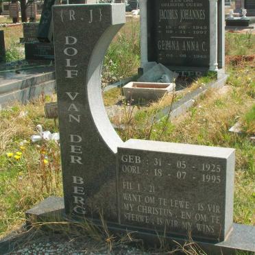 BERG Dolf R.J., van der 1925-1995