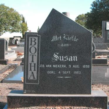 BOTHA Susan nee VAN NIEKERK 1898-1983