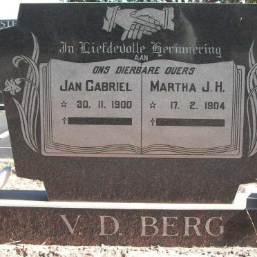 BERG Jan Gabriel, v.d. 1900- &amp; Martha J.H. 1904-
