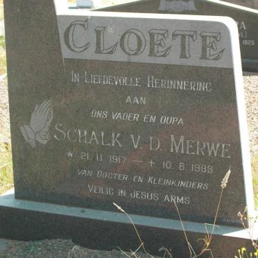 CLOETE Schalk van der Merwe 1917-1989