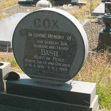 COX Basil 1940-1989
