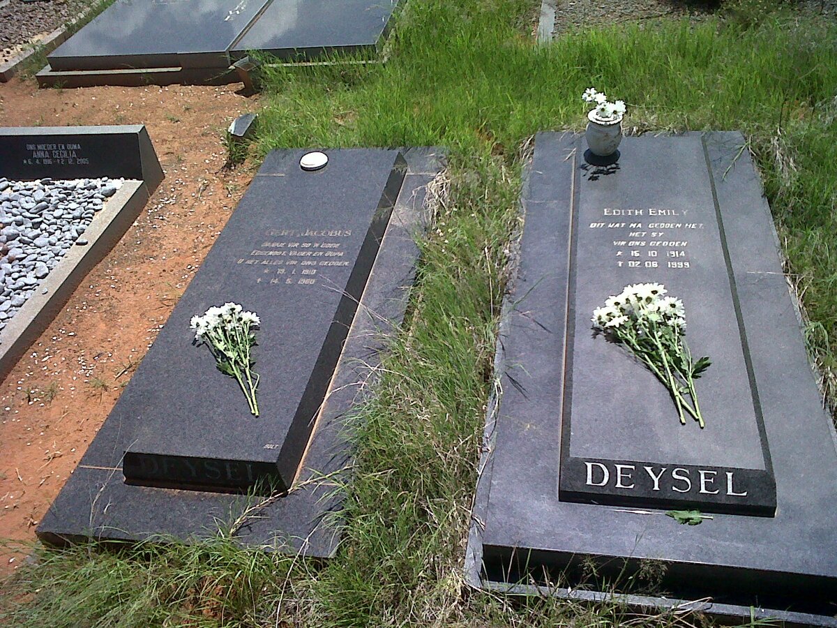 DEYSEL Gert Jacobus 1910-1980 &amp; Edith Emily 1914-1999