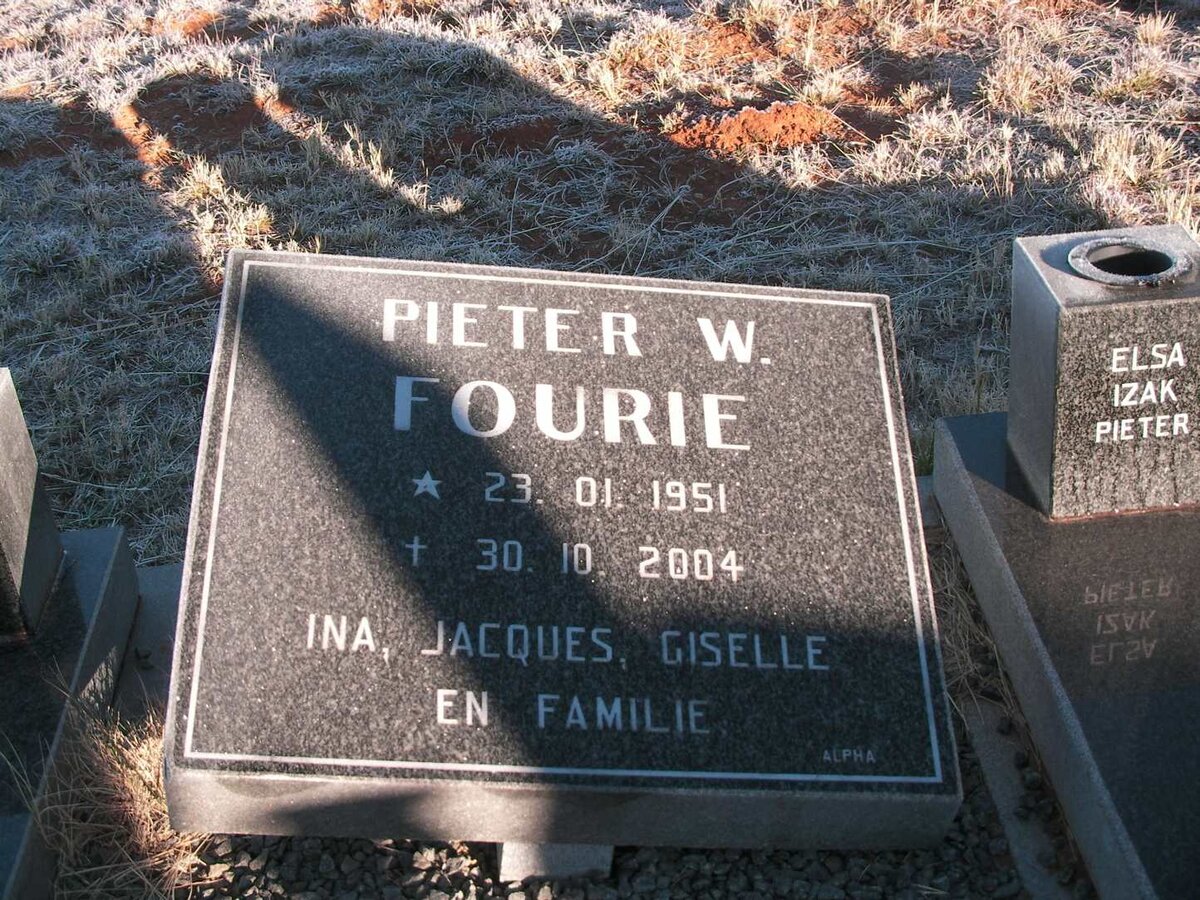 FOURIE Pieter W. 1951-2004