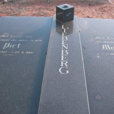 LIEBENBERG Piet 1922-1984 &amp; Marie 1923-