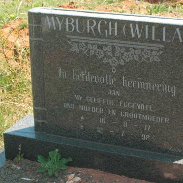 MYBURGH Willa 1917-1992