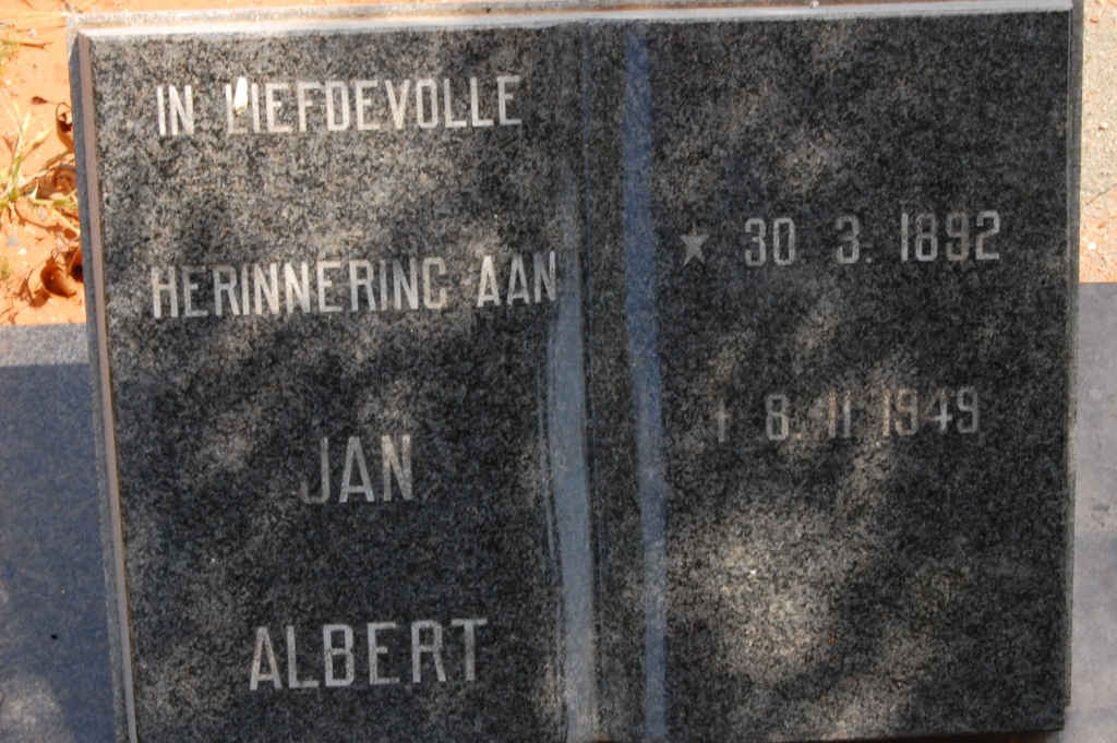 MERWE Jan Albert, van der 1892-1949