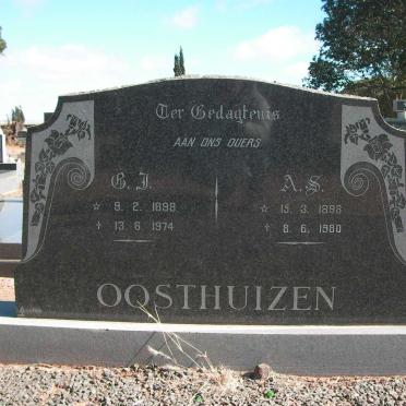 OOSTHUIZEN G.J. 1898-1974 &amp; A.S. 1898-1980