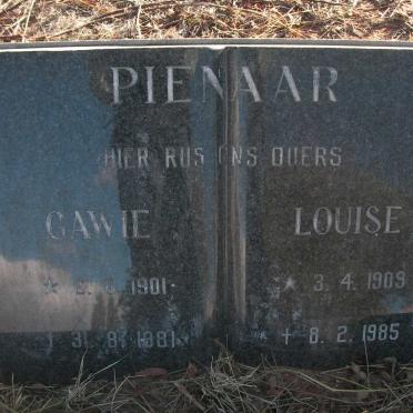 PIENAAR Gawie 1901-1981 &amp; Louise 1909-1985