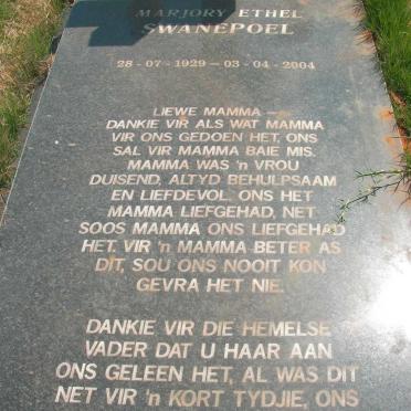 SWANEPOEL Marjory Ethel 1929-2004