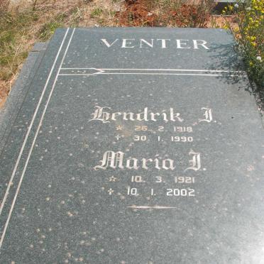 VENTER Hendrik J. 1918-1990 &amp; Maria J. 1921-2002