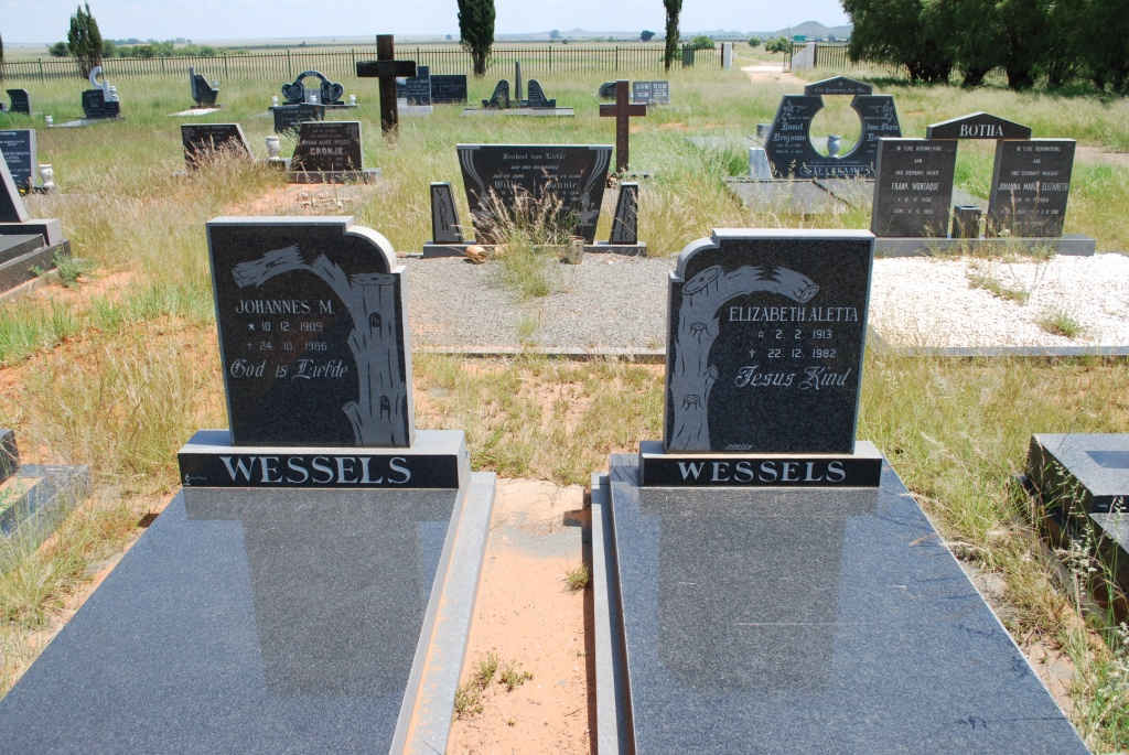 WESSELS Johannes M. 1909-1986 &amp; Elizabeth Aletta 1913-1982