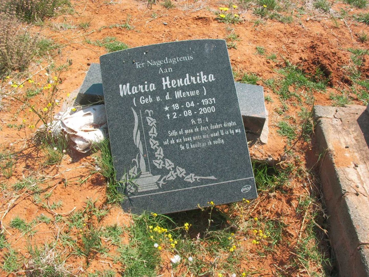 ? Maria Hendrika nee VAN DER MERWE 1931-2000