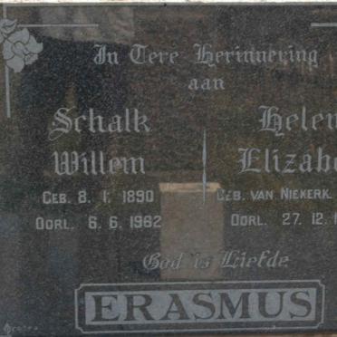 ERASMUS Schalk Willem 1890-1962 &amp; Helena Elizabeth VAN NIEKERK 1888-1966