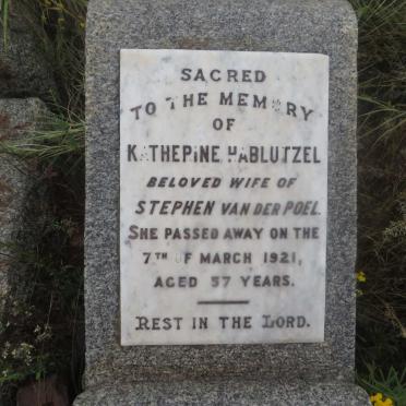 HABLUTZEL Katherine -1921